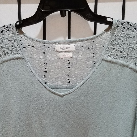 Van Heusen Lace Accented Sweater w/ V-Neckline - Picture 2 of 8